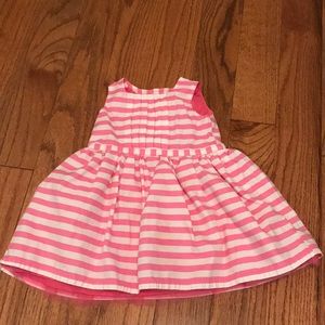 Beautiful pink and white striped dress